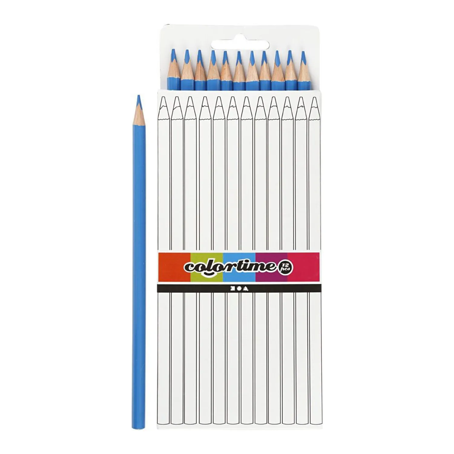 Creativ Company Driehoekige Kleurpotloden - Lichtblauw, 12st. Outlet