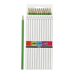 Driehoekige Kleurpotloden - Lichtgroen, 12st.-Creativ Company Sale