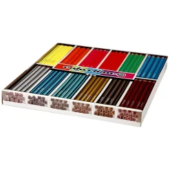 Driehoekige Kleurpotloden - Metallic en Neon, 144st.-Creativ Company Best