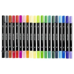 Dubbelzijdige Textielstiften - Basiskleuren, 20st.>Creativ Company Clearance