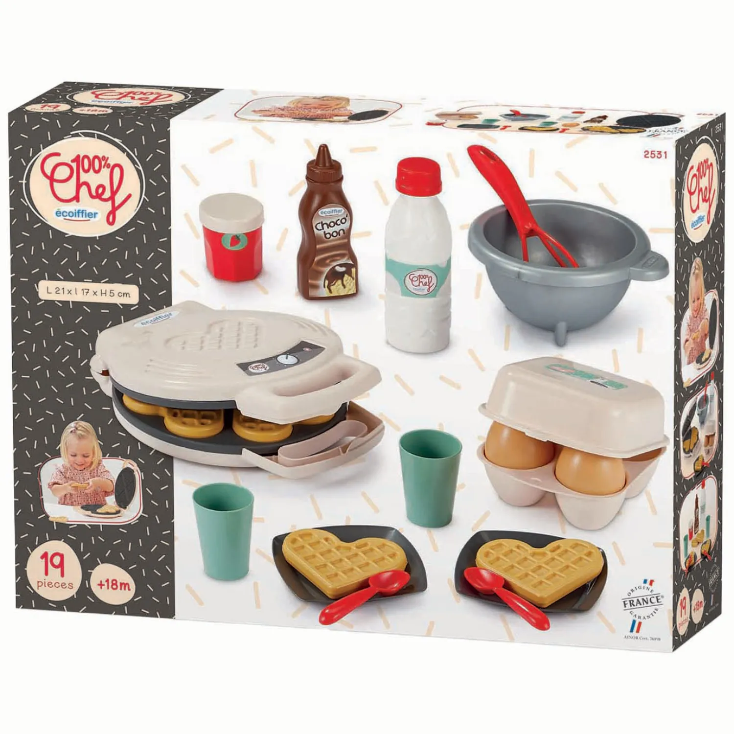 100% Chef Wafelijzer - 19dlg.>Ecoiffier New
