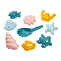 Ecoiffier Schelp Zandvormen met Schep, 9dlg.