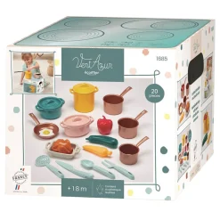 Speelset Pannen en Speeleten met Kartonnen Fornuis, 20dlg.-Ecoiffier Discount