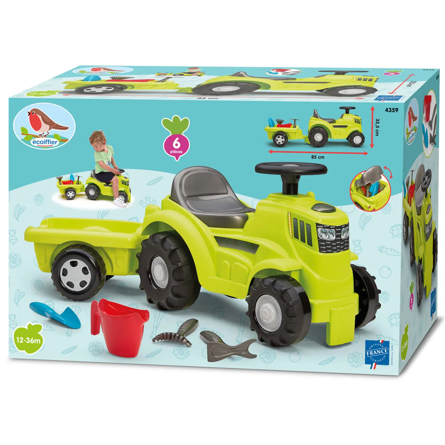 Ecoiffier Tractor met Aanhanger Discount