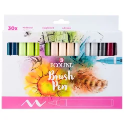 Ecoline Brush Pen Set Additional, 30 Kleuren-Bruynzeel Discount