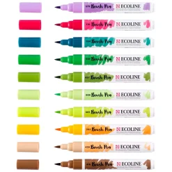 Ecoline Brush Pen set Botanisch, 10 Kleuren><noscript><img width=