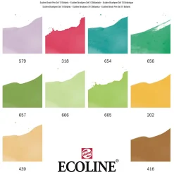 Ecoline Brush Pen set Botanisch, 10 Kleuren><noscript><img width=