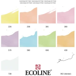 Bruynzeel Ecoline Brush Pen Set Pastel, 10 Kleuren New