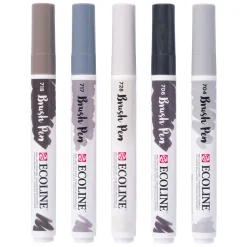 Bruynzeel Ecoline Brush Pen set Schaduw, 5 Kleuren Online