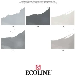 Bruynzeel Ecoline Brush Pen set Schaduw, 5 Kleuren Online