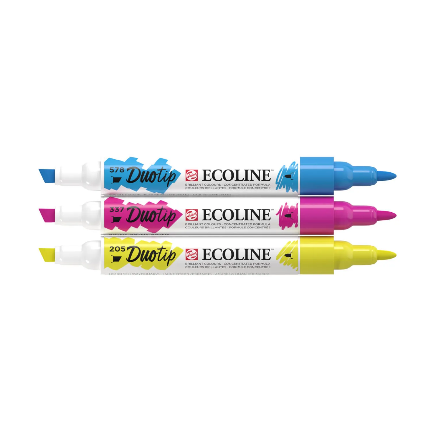 Talens Ecoline Duotip Markers Primaire Set, 3dlg. Outlet