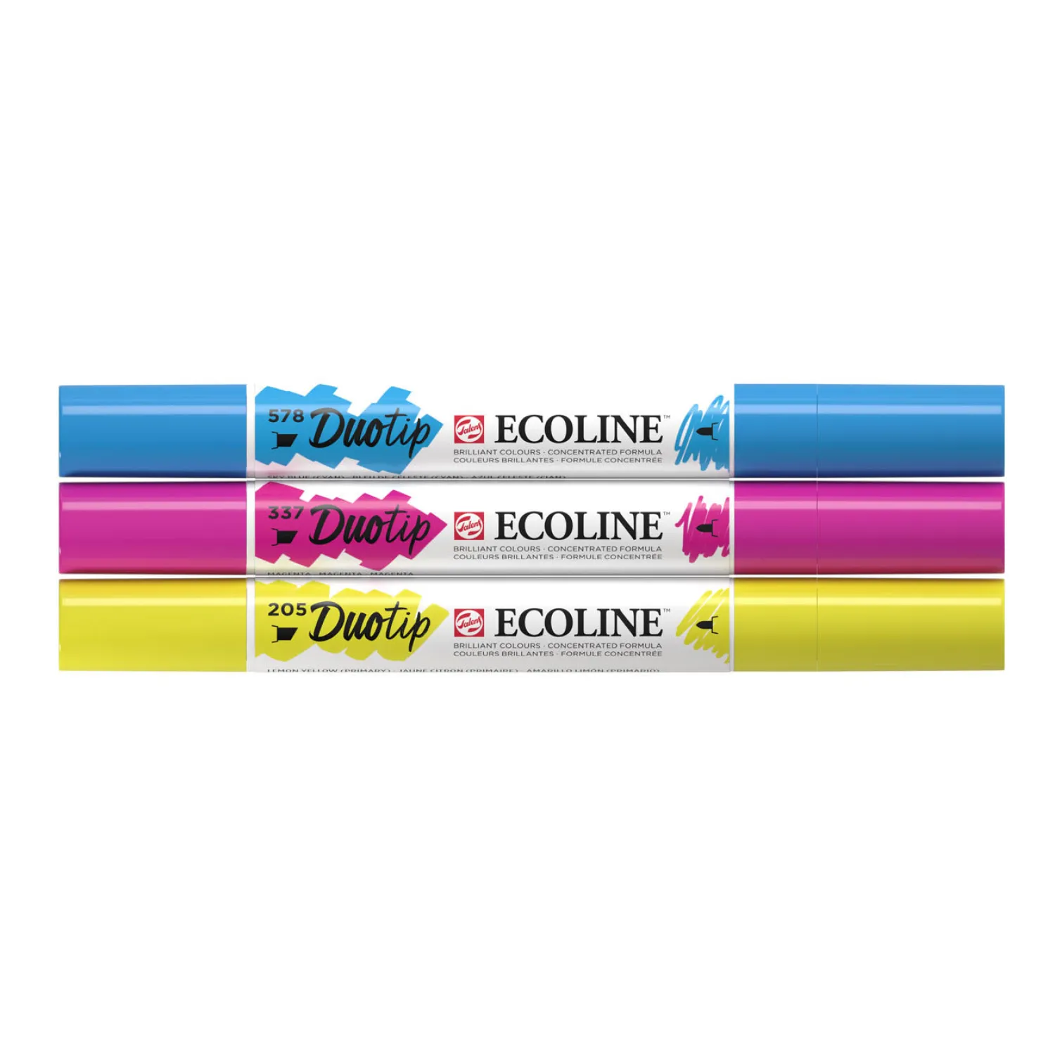 Talens Ecoline Duotip Markers Primaire Set, 3dlg. Outlet