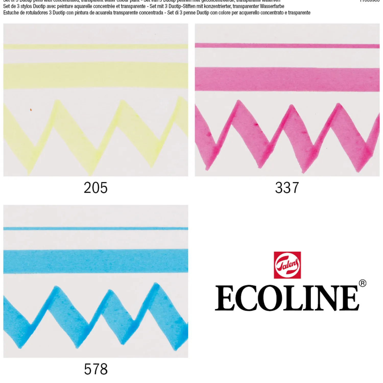 Talens Ecoline Duotip Markers Primaire Set, 3dlg. Outlet