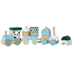 Houten Blokkentrein Panda, 16dlg.-Eichhorn Best