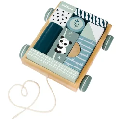 Houten Blokkenwagen Panda>Eichhorn Clearance