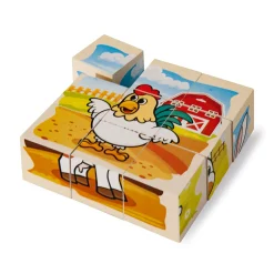 Houten Blokpuzzel Boerderij><noscript><img width=