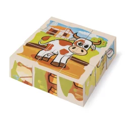 Houten Blokpuzzel Boerderij><noscript><img width=