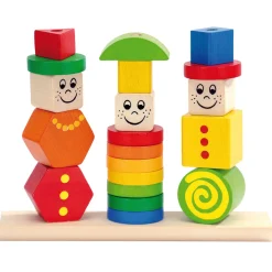 Houten Stapelpuzzel Figuren><noscript><img width=