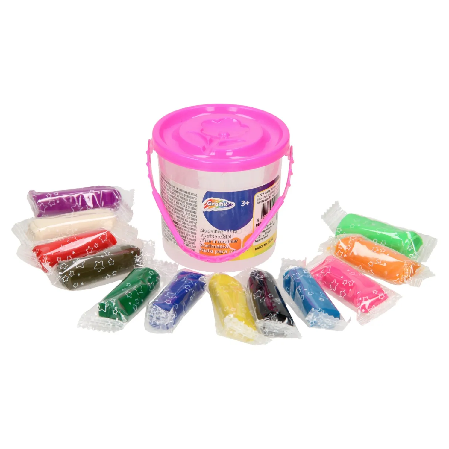Emmertje met Gekleurde Klei, 12st. - Roze>Creative Craft Group Online