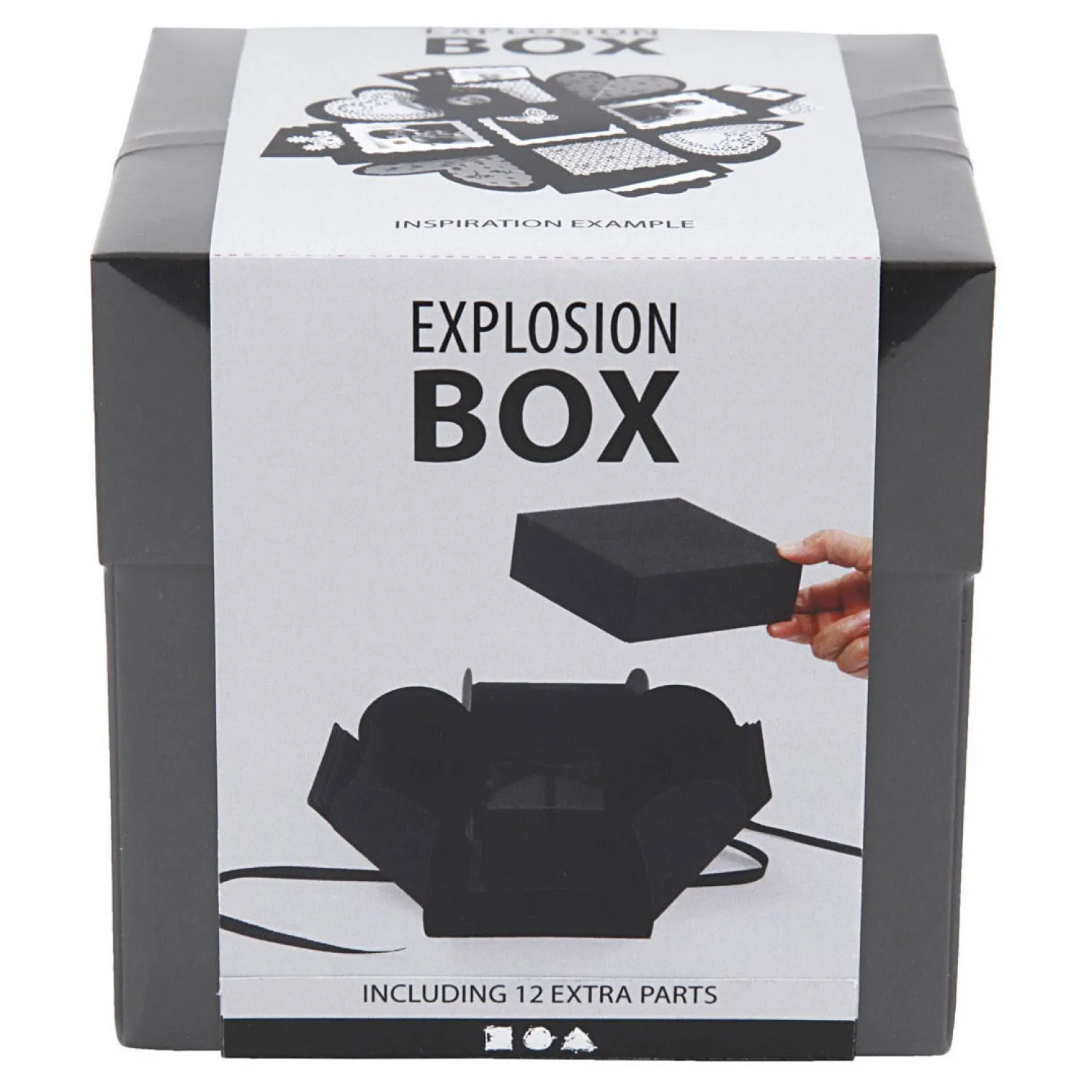 Explosion Box Geschenkdoos Zwart Set-Creativ Company