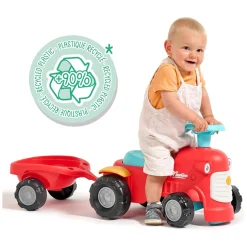 FALK Looptractor Maurice met Trailer Rood- New