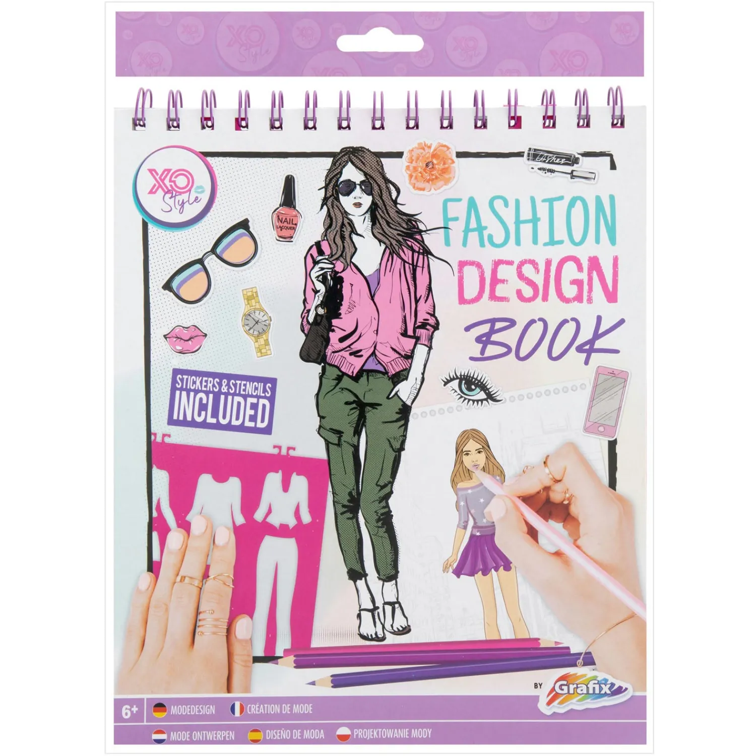 Grafix Fashion Design Stickerboek + Stencils