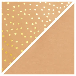 Creativ Company Faux Leather Papier Bruin met Stippen, 1m Clearance