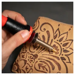 Faux Leather Tasje Bruin, 21x18cm><noscript><img width=