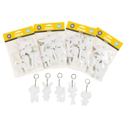 Creativ Company Figuren van Textiel met Sleutelhanger, 25st.