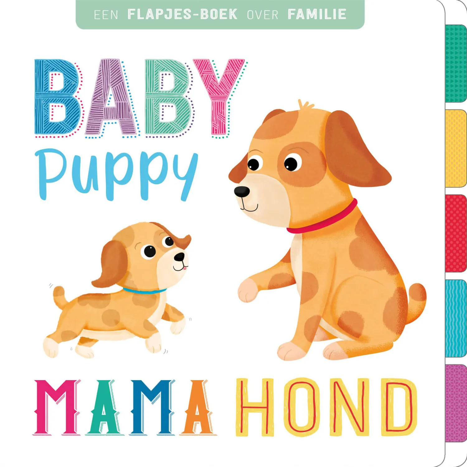 Flapjesboek Familie - Baby Puppy, Mama Hond-Rebo Publishers Clearance