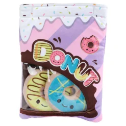 Fluffy Menu Snack Zakjes Pluche Donut - 21cm> Clearance