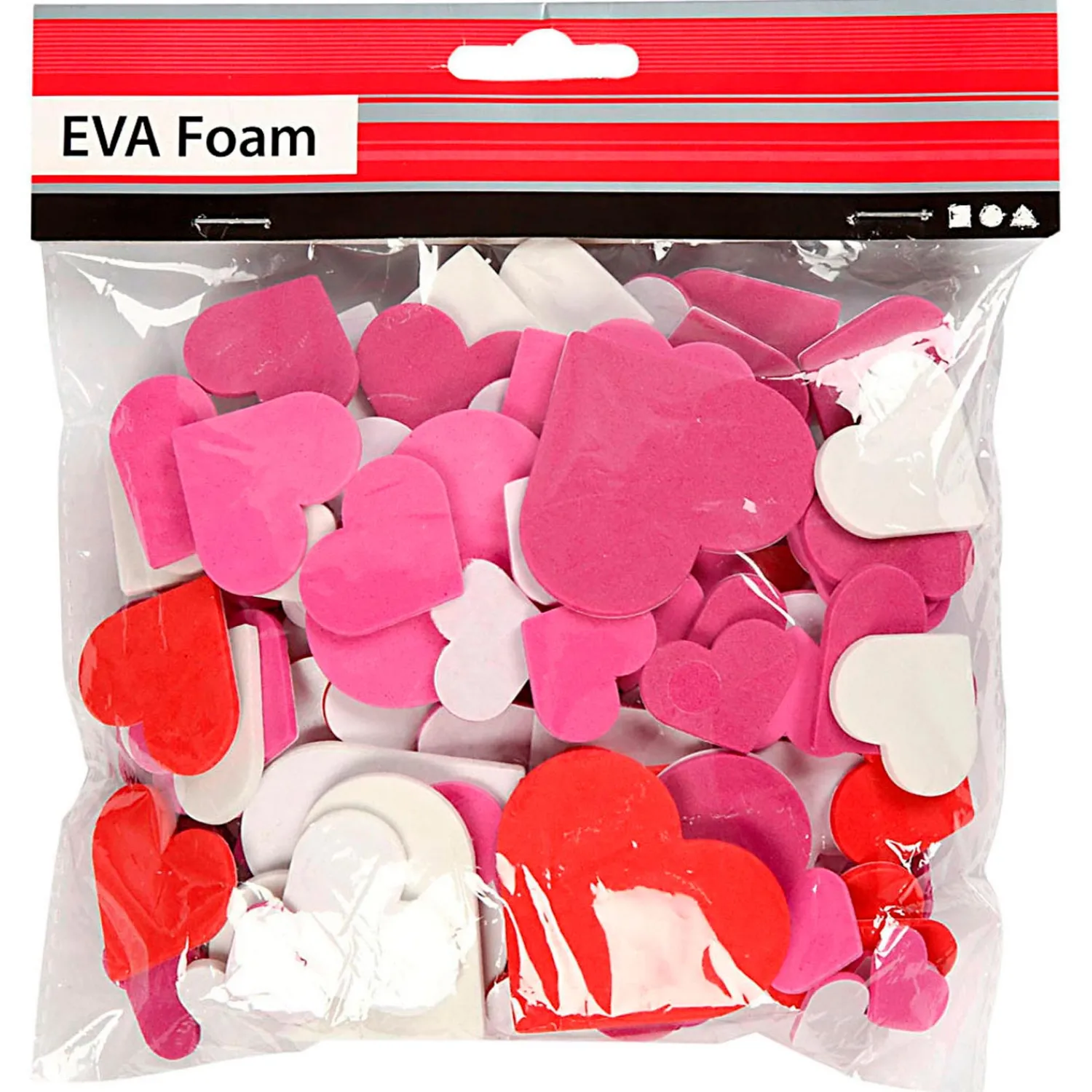 Foamvormen Hartjes, Zelfklevend, 200st.-Creativ Company Best