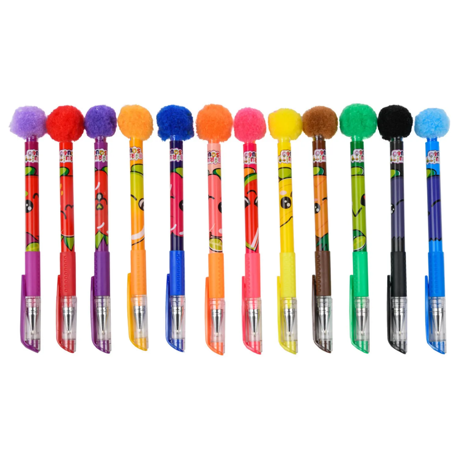 Canenco Fruity Squad PomPom Gelpennen met Geur, 12st. Sale