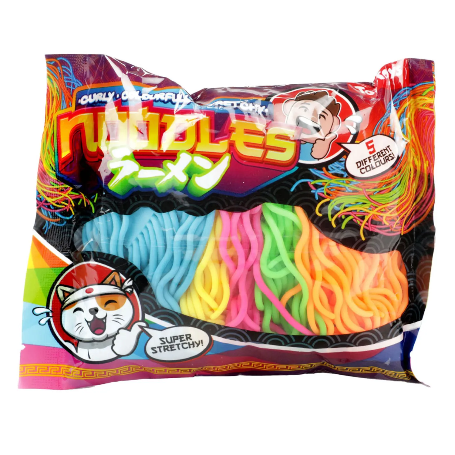 Toi-Toys Fun Noodles Curly Super Rekbaar Fidget, 5st. Sale
