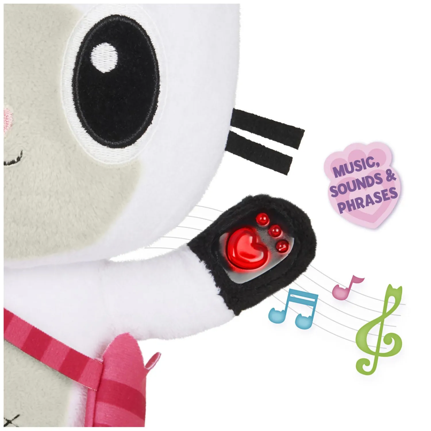 Spin Master Gabby's Poppenhuis - Pandy Poek Knuffel met Geluid, 30cm Clearance