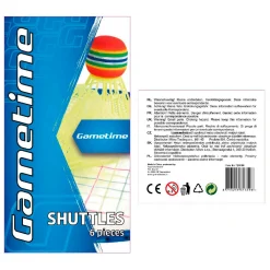 Gametime Nylon Shuttle Geel met Foam Kop 6st.- Online