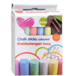Gekleurd Schoolkrijt, 12st Hot