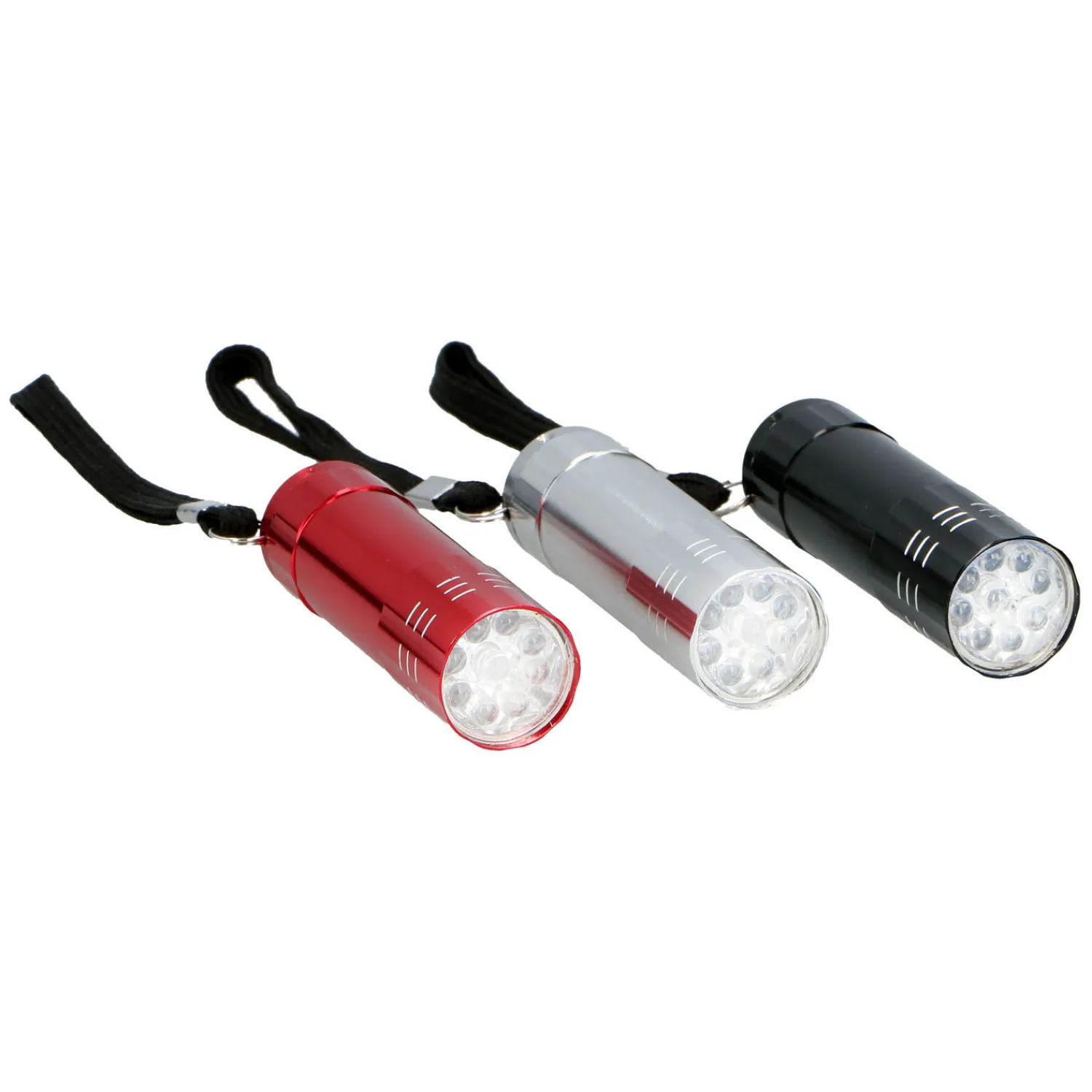 Gekleurde Aluminium Zaklamp - 9Led> Hot