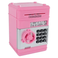 Geldkluis met Geheime Code Roze, 19,5cm> Clearance