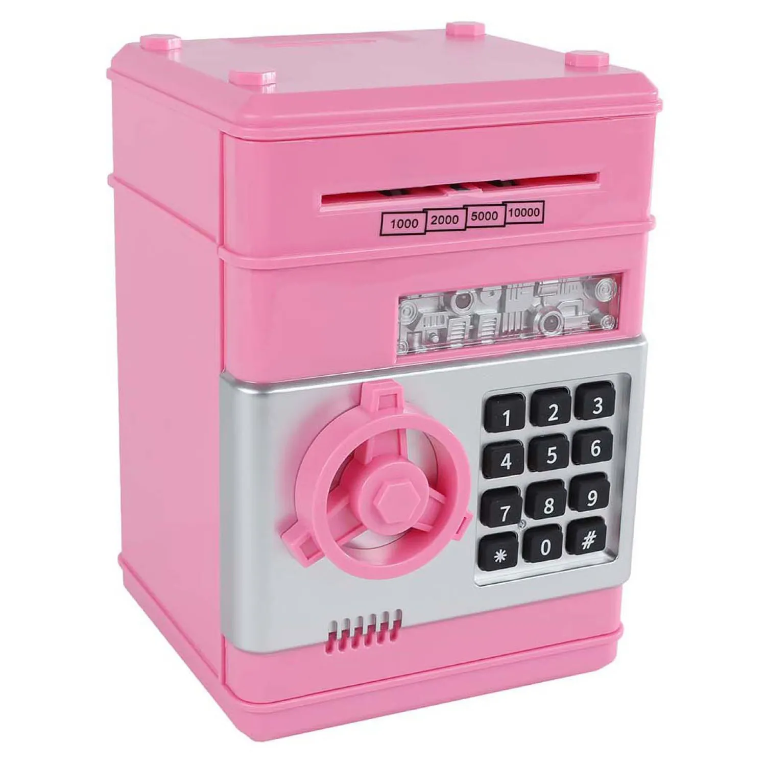 Geldkluis met Geheime Code Roze, 19,5cm> Clearance