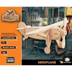 Eureka Gepetto's Workshop Houten Bouwpakket 3D - Vliegtuig Sale