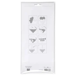 Gevlochten Harten Rood Wit, Set van 8-Creativ Company Clearance