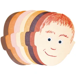 Gezichten Karton Huidkleuren 8 Tinten - 50st.>