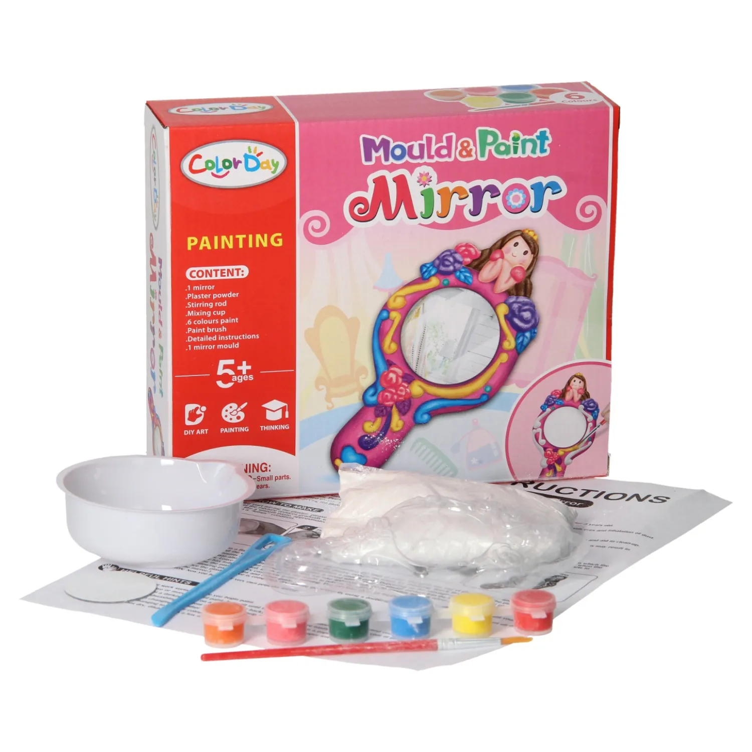 Gips Gieten - Handspiegeltje- Outlet