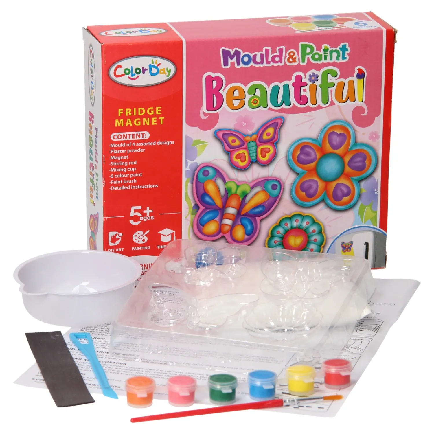 Gips Gieten Magneten - Vlinders & Bloemen Hot