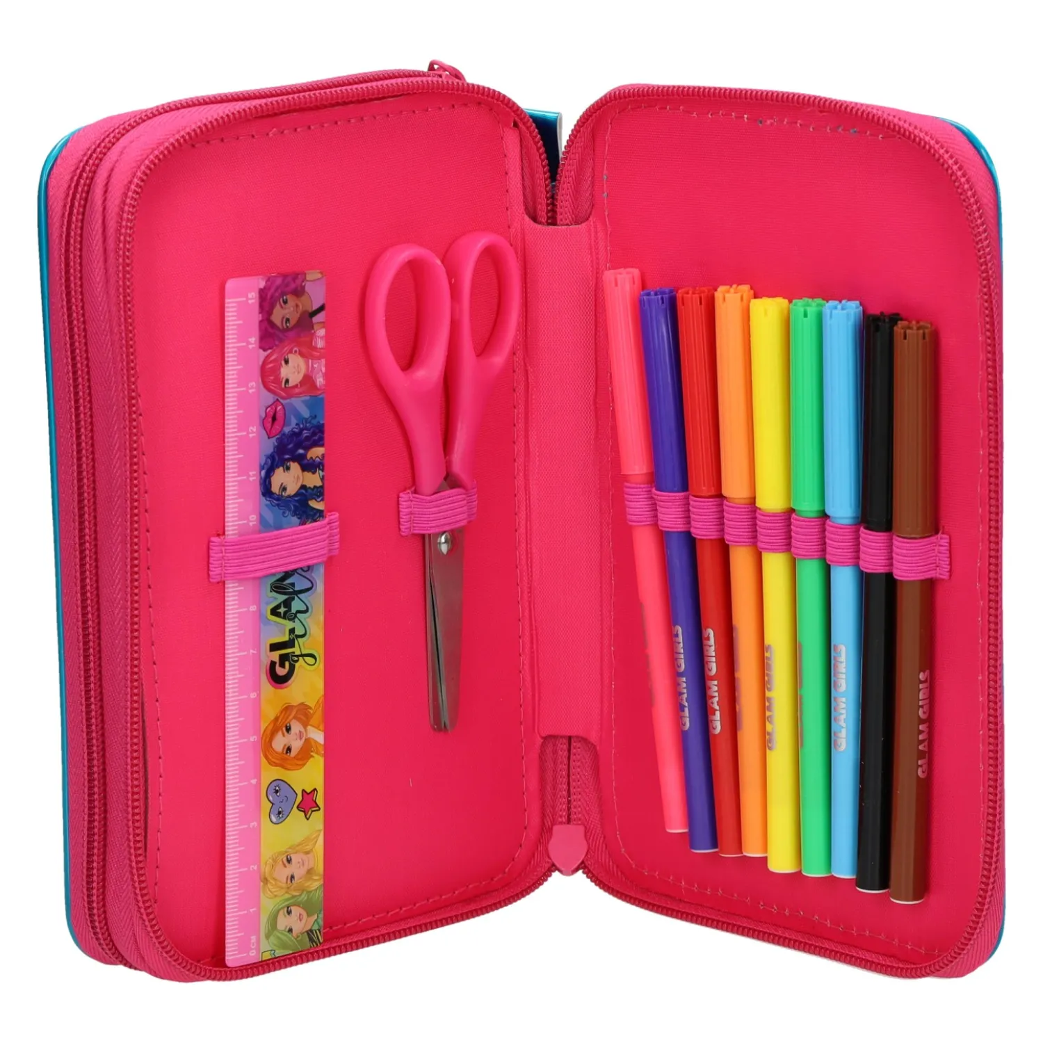 Glam Girls Gevulde Etui Blauw, 20cm Clearance