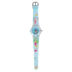 Glamour Analoog Horloge met Licht Zeemeermin - Blauw> Online