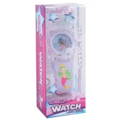 Glamour Analoog Horloge met Licht Zeemeermin - Paars> Discount