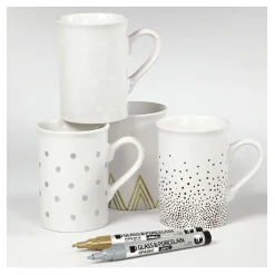 Glas- & Porseleinstiften Dekkend Bruin/Goud/Zilver/Wit, 4st.><noscript><img width=