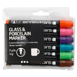 Glas- En Porseleinstiften Extra Kleuren, 6st.-Creativ Company Online